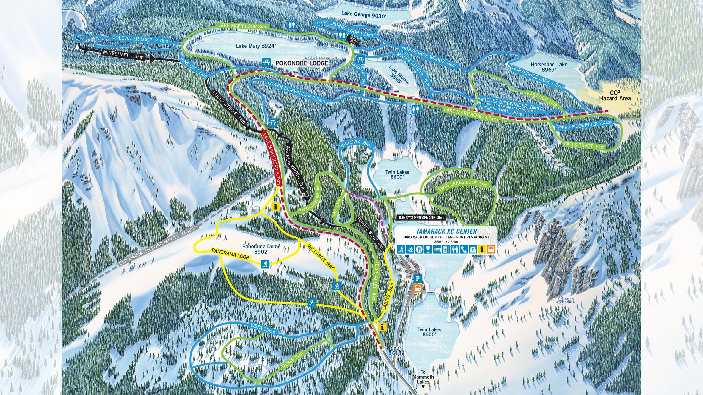 Tamarack Cross Country Ski Center - 22 23 Txc Trailmap 2400x1350